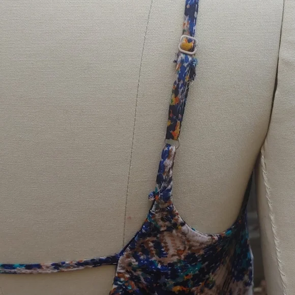 Mossimo Funky plaid tank retro look flirty back S - Picture 3 of 7